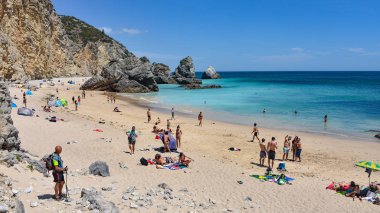 Sesimbra, Portekiz - Praia Ribeira do Cavalo, Sesimbra, Portekiz yakınlarındaki gizli bir sahil
