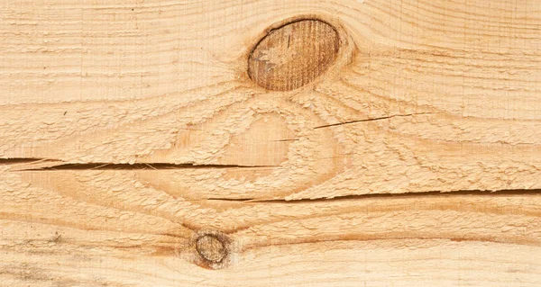 Wood Background Texture Knot Large Crack Plank Natural Pine — Stock Photo, Image