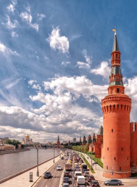  Görünümü Bolshoy Moskvoretsky en düşük Kremlin set of. Moscow, Rusya Federasyonu 