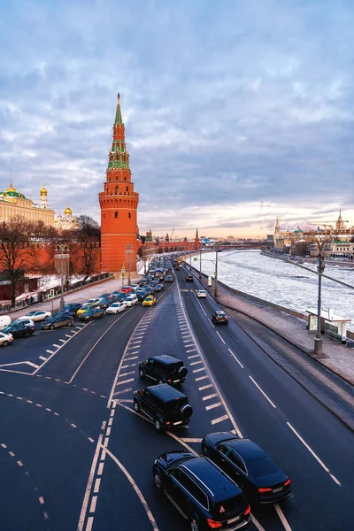 Blick Von Der Brücke Auf Den Vodovzvodnaya Turm Des Moskauer — Stockfoto