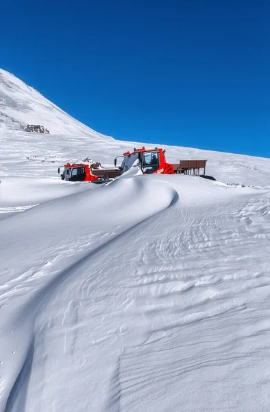 Terskol Kabardino Balkaria Rusland Februari 2020 Ratrak Van Elbrus Winter — Stockfoto