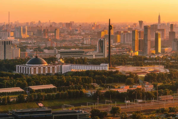Moscow Russie Juli 2020 Panorama Van Stad Bij Zonsopgang Vanaf — Stockfoto
