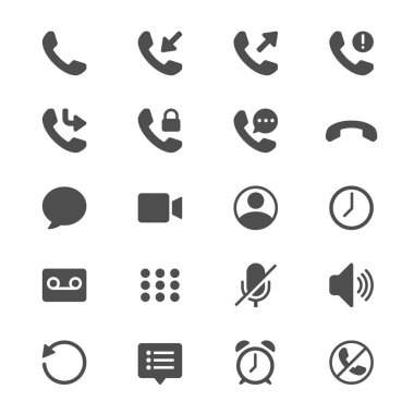 Telefon glif simgeler. NET ve keskin. Kolay yeniden boyutlandırmak.
