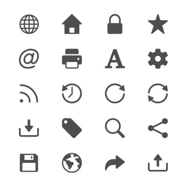 Web simge simgeler. NET ve keskin. Kolay yeniden boyutlandırmak.