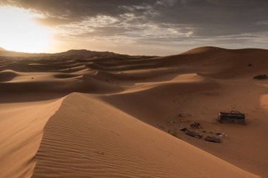 beautiful Sahara Desert in Morocco clipart