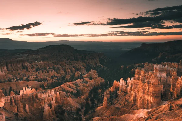 Γραφική Θέα Από Πετρώματα Στην Αριζόνα Κατά Ηλιοβασίλεμα Ηπα — Φωτογραφία Αρχείου