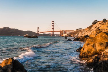 Golden Gate Köprüsü, San Francisco, California, ABD.