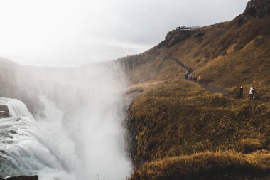 Pitoresk şelale, İzlanda. Nordic doğa