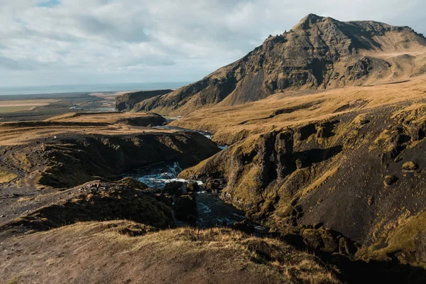 Pitoresca Cachoeira Islândia Natureza Nórdica — Fotografia de Stock