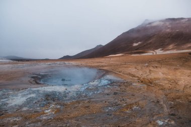 Nordic manzara, İzlanda şaşırtıcı. Sıcak su Gölü