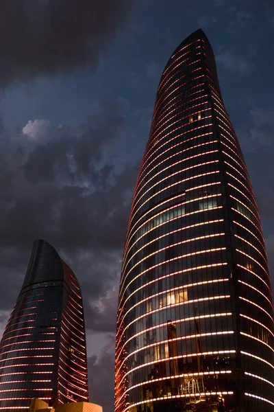 Urban Scene Modern Skyscrapers Baku Azerbaijan — Stock Photo, Image