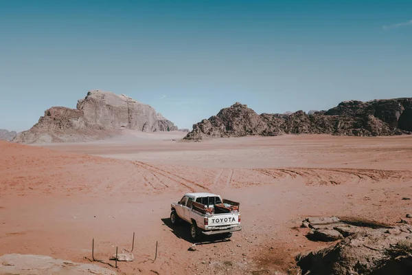 Car Desert Jordan Asia — Stock Photo, Image
