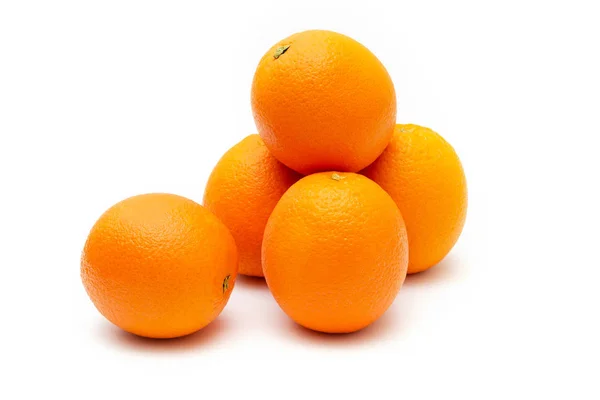 Pomeranče Bílém Pozadí — Stock fotografie