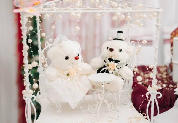 Osos Peluche Decoración Para Una Boda — Foto de Stock