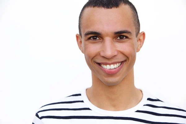 Close Portrait Handsome Young Man Looking Camera — Stock Photo, Image