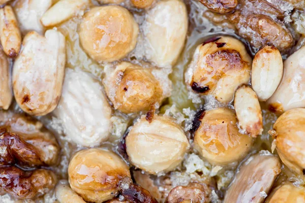 Detail Van Een Cake Voor Verschillende Nut — Stockfoto