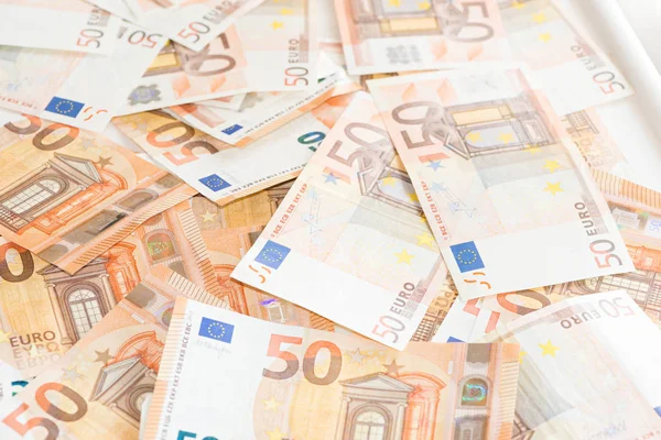 Detalle Los Billetes Unión Europea — Foto de Stock