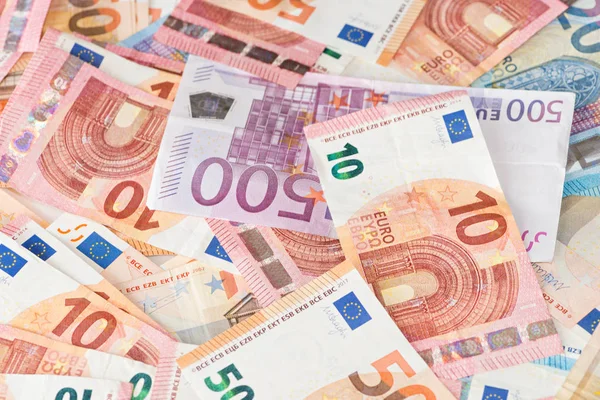 Detalle Los Billetes Unión Europea — Foto de Stock