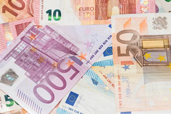 Detail Van Bankbiljetten Van Europese Unie — Stockfoto