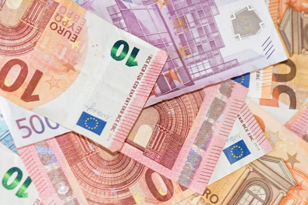 Detalle Los Billetes Unión Europea — Foto de Stock