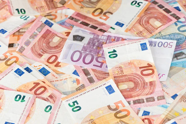 Bankjegyek Európai Unió Részletek — Stock Fotó