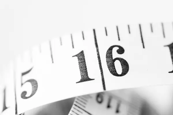 Maßband Gewichtsreduktionskonzept Mast Größe — Stockfoto