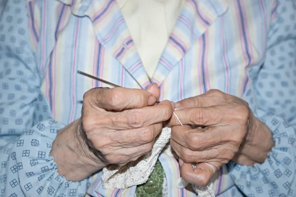 Nursing Home Detail Woman Hands — Stock Photo, Image