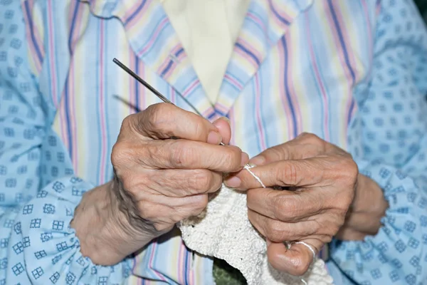Detail Hands Elderly Woman — Stock Photo, Image