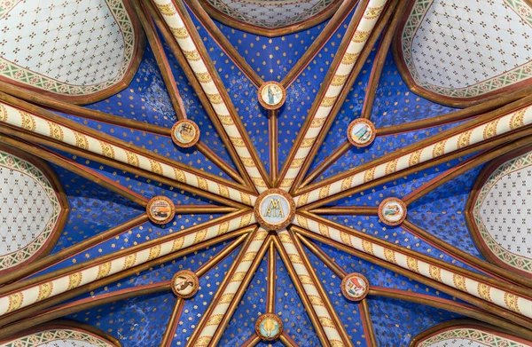 Détail de l'ancien plafond de la chapelle — Photo