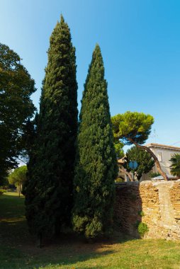 Antik Roma kale duvarı Rimini, Emilia-Romagna, İtalya