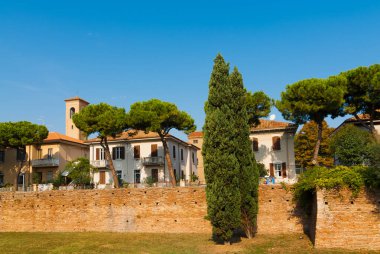 Antik Roma kale duvarı Rimini, Emilia-Romagna, İtalya