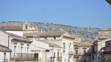 Scicli Panoraması, Ragusa, Sicilya, Italya, Avrupa, Dünya Miras sitesi