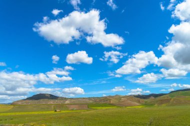 Güzel Sicilya Manzara, Caltanissetta, İtalya, Avrupa