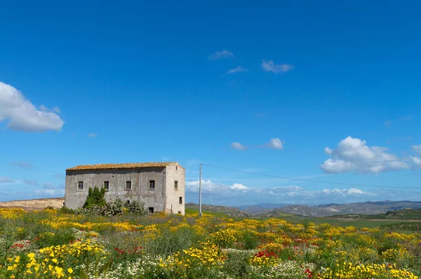 Malerische Sizilianische Landschaft Caltanissetta Sizilien Italien Europa — Stockfoto