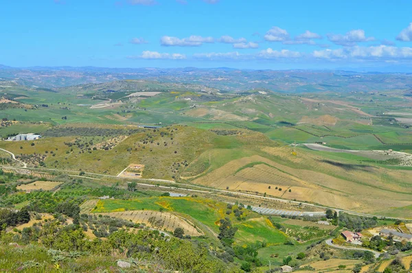 Meraviglioso Paesaggio Siciliano Mazzarino Caltanissetta Italia Europa — Foto Stock