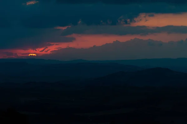 Wonderful Sunset Clouds Mazzarino Caltanissetta Sicily Italy Europe — Stock Photo, Image