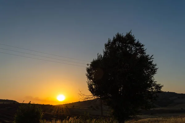 Maravillosa Puesta Sol Verano Sicilia Italia Europa — Foto de Stock