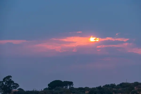 Maravilloso Atardecer Las Nubes Sicilia Italia Europa — Foto de Stock
