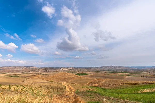 Wunderschöne Sizilianische Landschaft Einem Bewölkten Tag Mazzarino Caltanissetta Sizilien Italien — Stockfoto