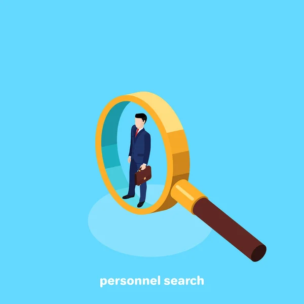 Recruitment Personnel High Position Search Good Specialists Labor Exchange Isometric — Stock Vector