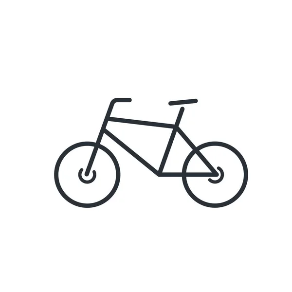 Imagen Vectorial Plana Aislada Sobre Fondo Blanco Bicicleta Icono Lineal — Vector de stock