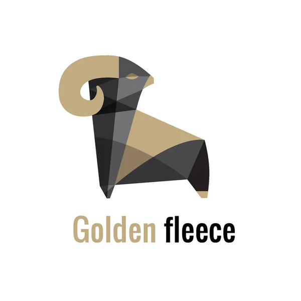 金のフリースのロゴ あなたの会社のアイコングラフィック記号 多角形のグラフィック ゴールデンフリースロゴ あなたの会社のアイコングラフィック記号 多角形のグラフィック — ストックベクタ