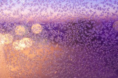 Cam ayaz izi. Rakam soğuk havanın yapılır.