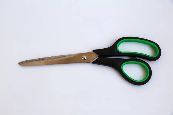 Scissors for office and home. The plastic handles of the scissors. — Stock Photo, Image