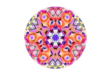 Renkli-mandala-yarı saydam-elemanları-izole-on-beyaz