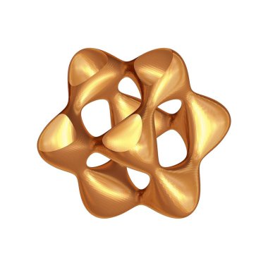 Altın abstract-shape-with-rounded-corners-isolated-on-white 