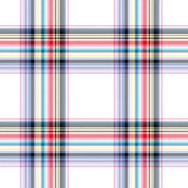 Tartan-sömlös-mönster-med-svart-blå-röd-streck-på-vit — Stockfoto