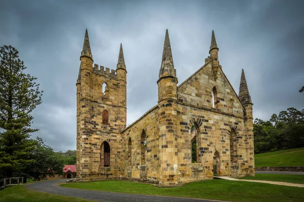 Církevní Budovy Port Arthuru Trestanecká Kolonie Světového Dědictví Unesco Tasmánie — Stock fotografie