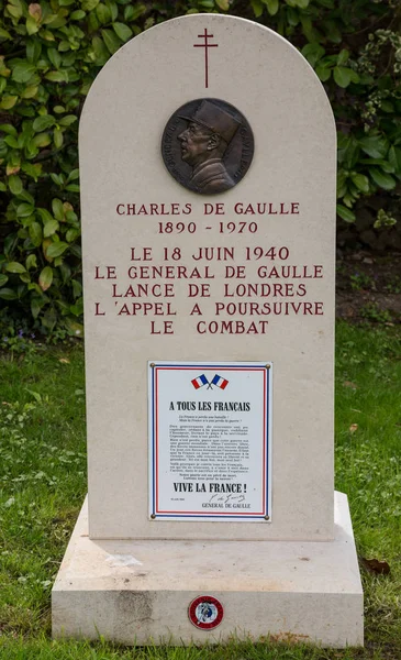 Lyon Foret Normandie Května 2013 Památník Bývalý Prezident Charles Gaulle — Stock fotografie
