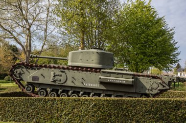 Cromwell tankı Normandy Muharebesi Anıtı için müzenin dışında ekranda